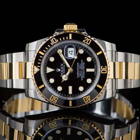 rolex two tone submariner price|rolex submariner cost new.